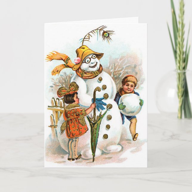 Tyska julhälsningar med jullyrisk dikt helgkort (Framsida)