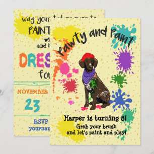 Tyska Kort-högtalarkonst födelsedag Inbjudan