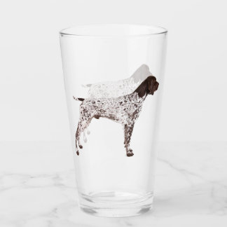 TYSKA KORTHAIRED POINTER - Pint Glass-Dubbla Glaskopp