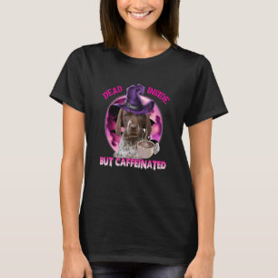 Tyska kortherad pekare dog insida men koffein t shirt