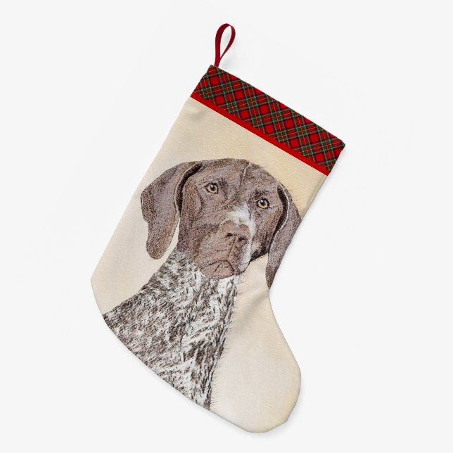 Tyska kortkommandon - Hund Art Liten Julstrumpa (Framsidan (Hängande))