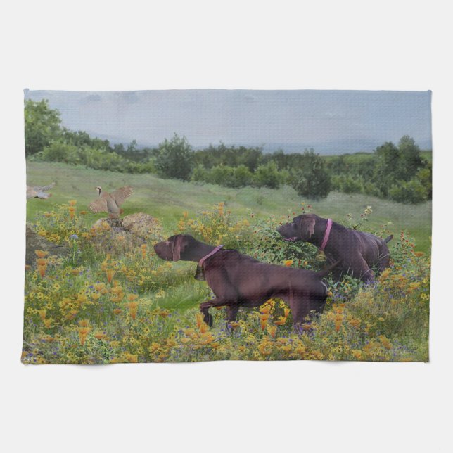 Tyska kortkommandon kökshandduk (Horisontell)