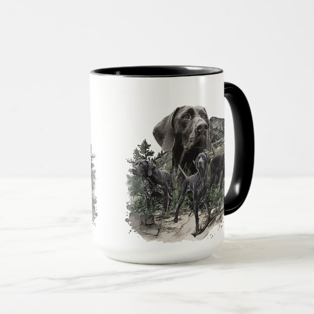 Tyska kortstolpar Älskare Mugg (Framsida höger)