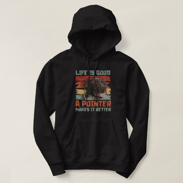 Tyska kortstolpar - gåvor Gsp Hund Pappa Hund M Hoodie (Design framsida)