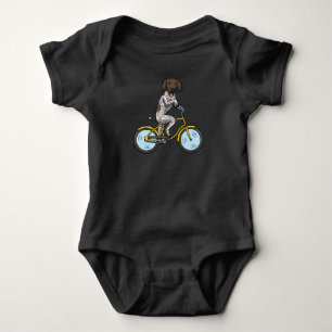 Tyska kortstolpar Hund med Bike T Shirt