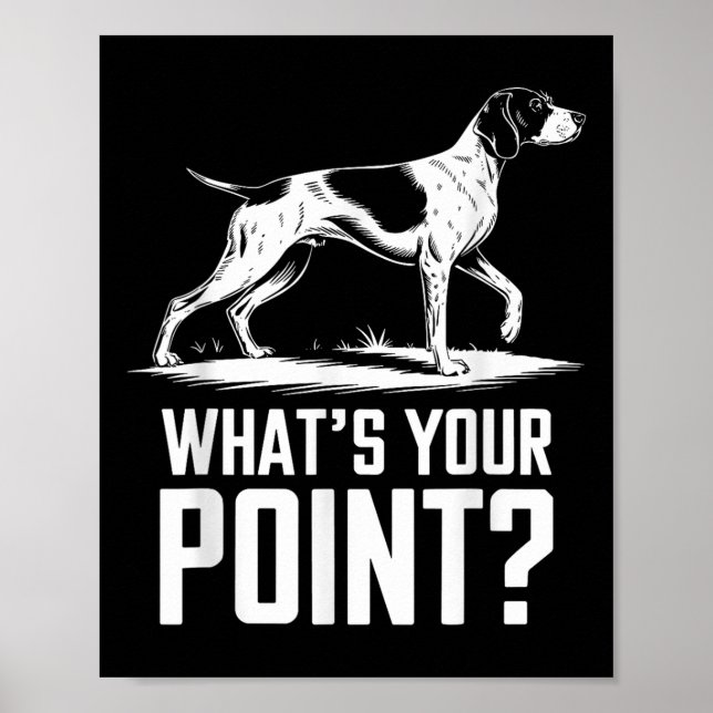 Tyska kortstolpar Hund Whyour Point Gs Poster (Framsidan)