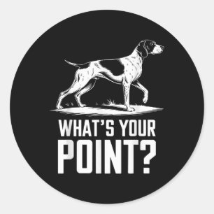 Tyska kortstolpar Hund Whyour Point Gs Runt Klistermärke