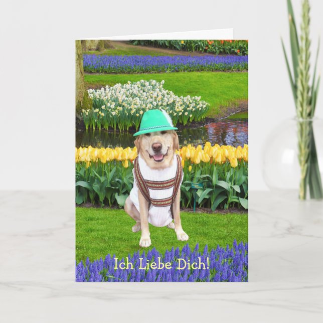 Tyska Lab Valentine Helgkort (Framsida)