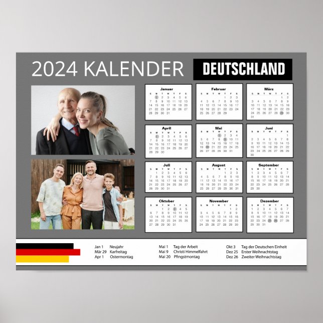 Tyska | Lägg till ditt foto 2024 Tysklant Poster (Framsidan)