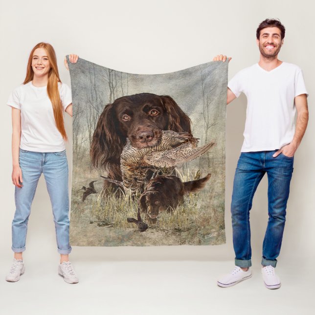 Tyska Långhåriga pekare Fleecefilt (På plats)