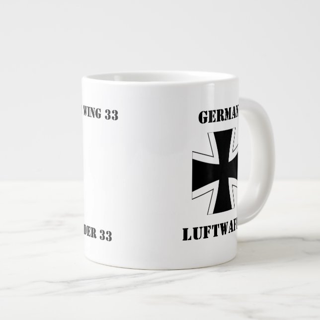Tyska Luftwaffe Jagdbombergeschwader 33 Mugg Jumbo Mugg (Framsida höger)