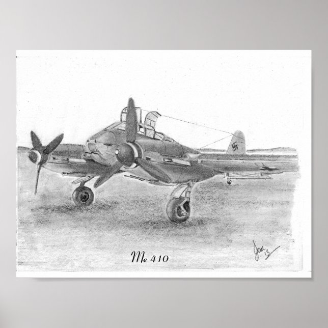 Tyska Me 410 poster (Framsidan)
