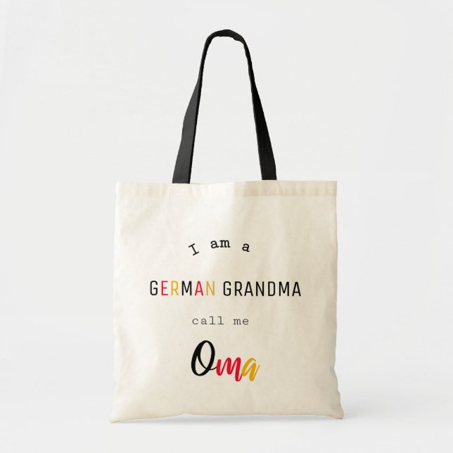 Tyska mormor / Oma Totebag Tygkasse (Framsidan)