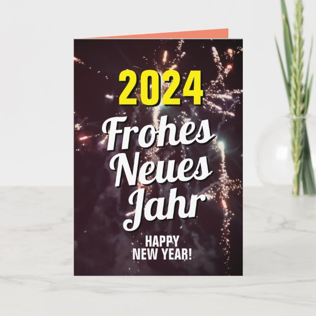 Tyska | Nedladdning av Gott nytt år 2024 Helgkort (Framsida)