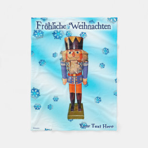 Tyska Nutcracker - Fröhliche Weihnachten Ull B Fleecefilt