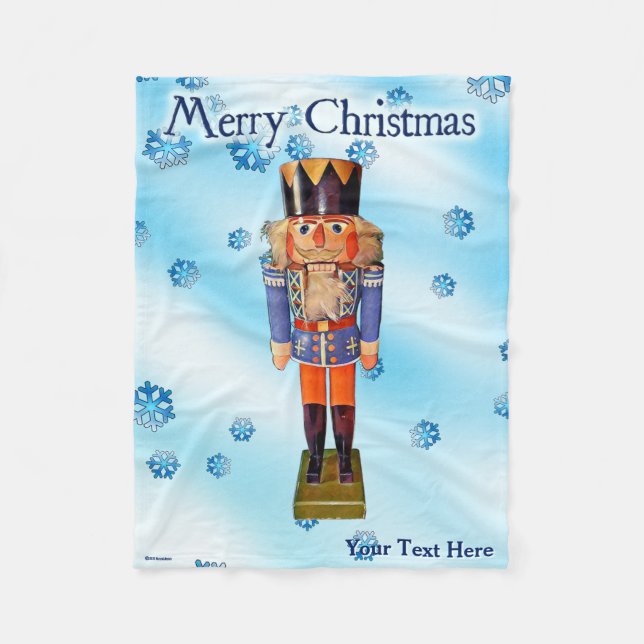 Tyska Nutcracker - God jul Fleecefilt (Framsidan)