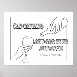 Tyska ordspråk - färgning Poster