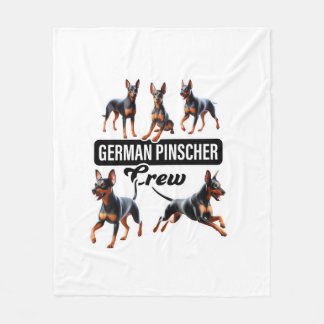 Tyska Pinscher Crew Fleecefilt