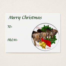 Tyska Pinscher-julklappar Visitkort