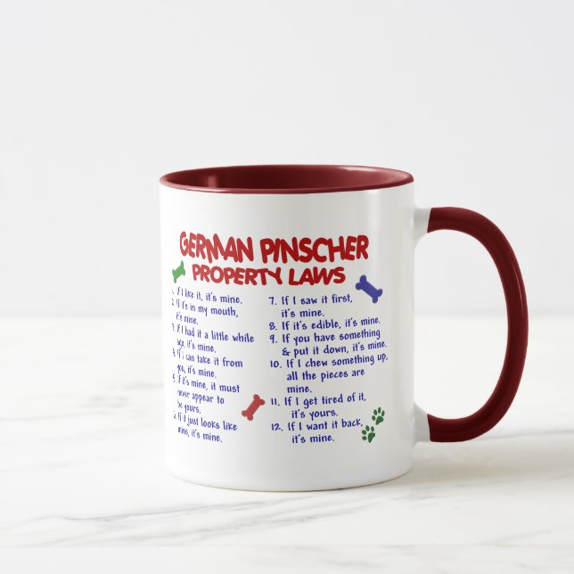 TYSKA PINSCHERegendomlagar 2 Mugg (Höger)
