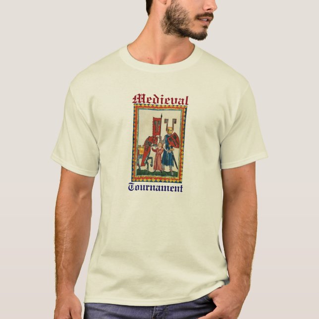 TYSKA POET SOM TEUTONIC KNIGHT MEDIEVAL MINIATUR T SHIRT (Framsida)