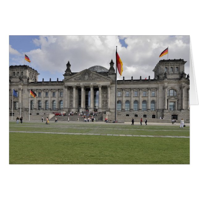 Tyska Reichstag byggnad Hälsningskort (Framsidan Horizontal)