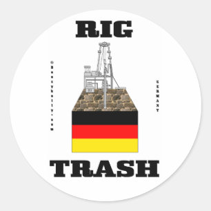 Tyska Rig Sopor,Olja Fält Sopor Sticker,Olja,Gas Runt Klistermärke