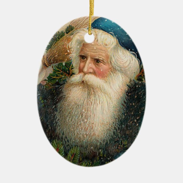 Tyska Santa julprydnadar Julgransprydnad Keramik (Framsidan)