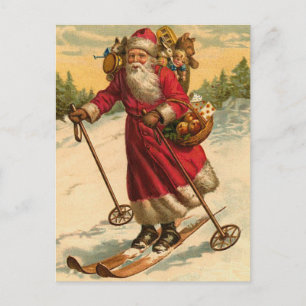 Tyska Santa julvykort Helg Vykort