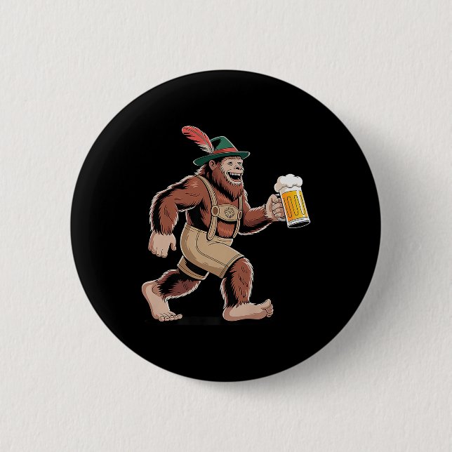 Tyska Sasquatch Beer Funny Premium Knapp (Framsida)