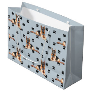 Tyska schackherde Hund Paw Skriv ut Mönster