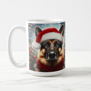 Tyska schackvåningen Santa Hat och Scarf Kaffemugg