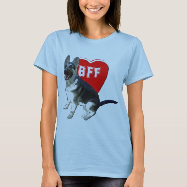 Tyska schepherd BFF T-shirt (Framsida)