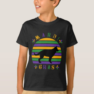 Tyska schepherd Mardi Gras Pet Hund älskare Mamma T Shirt