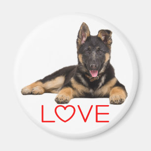 Tyska schepherd Puppy Hund - Red Kärlek Magnet