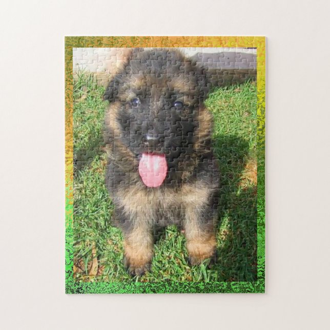 Tyska schepherd Puppy Puzzle Pussel (Vertikal)