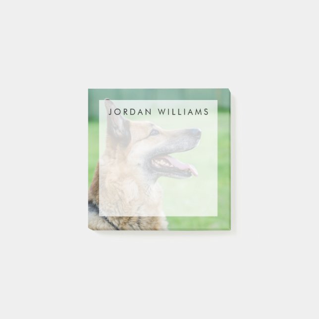 Tyska schepherde Side Porträtt Post-it Block (Framsida)