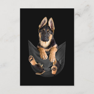 Tyska shefherd in Pocket T-Shirt Rolig hund Älskar Tilläggskort