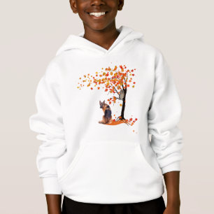 Tyska shefherd Uggla och Fall Träd Hundägare höste T Shirt