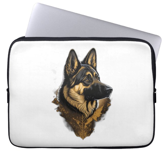 Tyska shepherd 004 laptop fodral (Framsidan)
