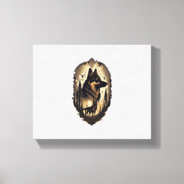 Tyska shepherd 005 canvastryck (Framsida)