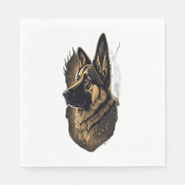 Tyska shepherd 010 pappersservett (Framsidan)