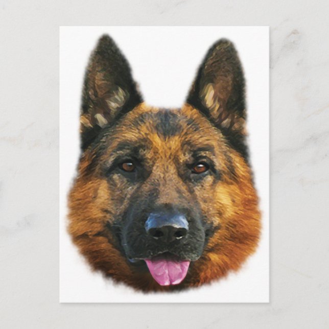 Tyska shepherd Alsatian K-9 Hund Vykort (Framsida)