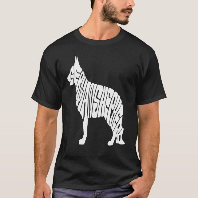 Tyska shepherd Animal T Shirt (Framsida)