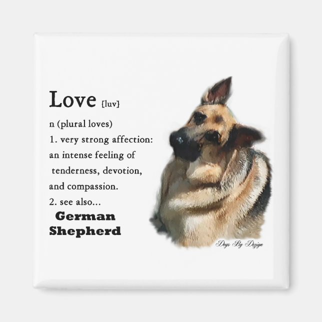 Tyska Shepherd Art Gifts Magnet (Framsidan)