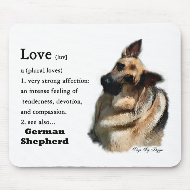 Tyska Shepherd Art Gifts Musmatta (Framsidan)