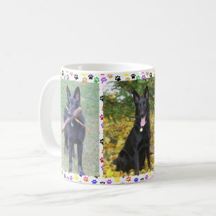 Tyska shepherd, Autumn och Leksak & Tass avtryck, Kaffemugg