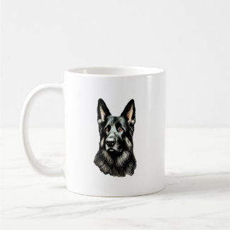 Tyska shepherd Black och Tan Kaffemugg