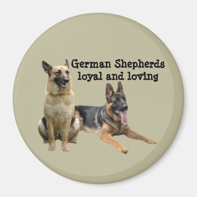 Tyska shepherd Buddies Magnet (Framsidan)