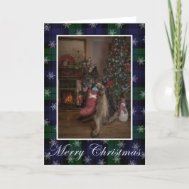 Tyska shepherd christmas Foldat-Helgdag Card Helgkort
